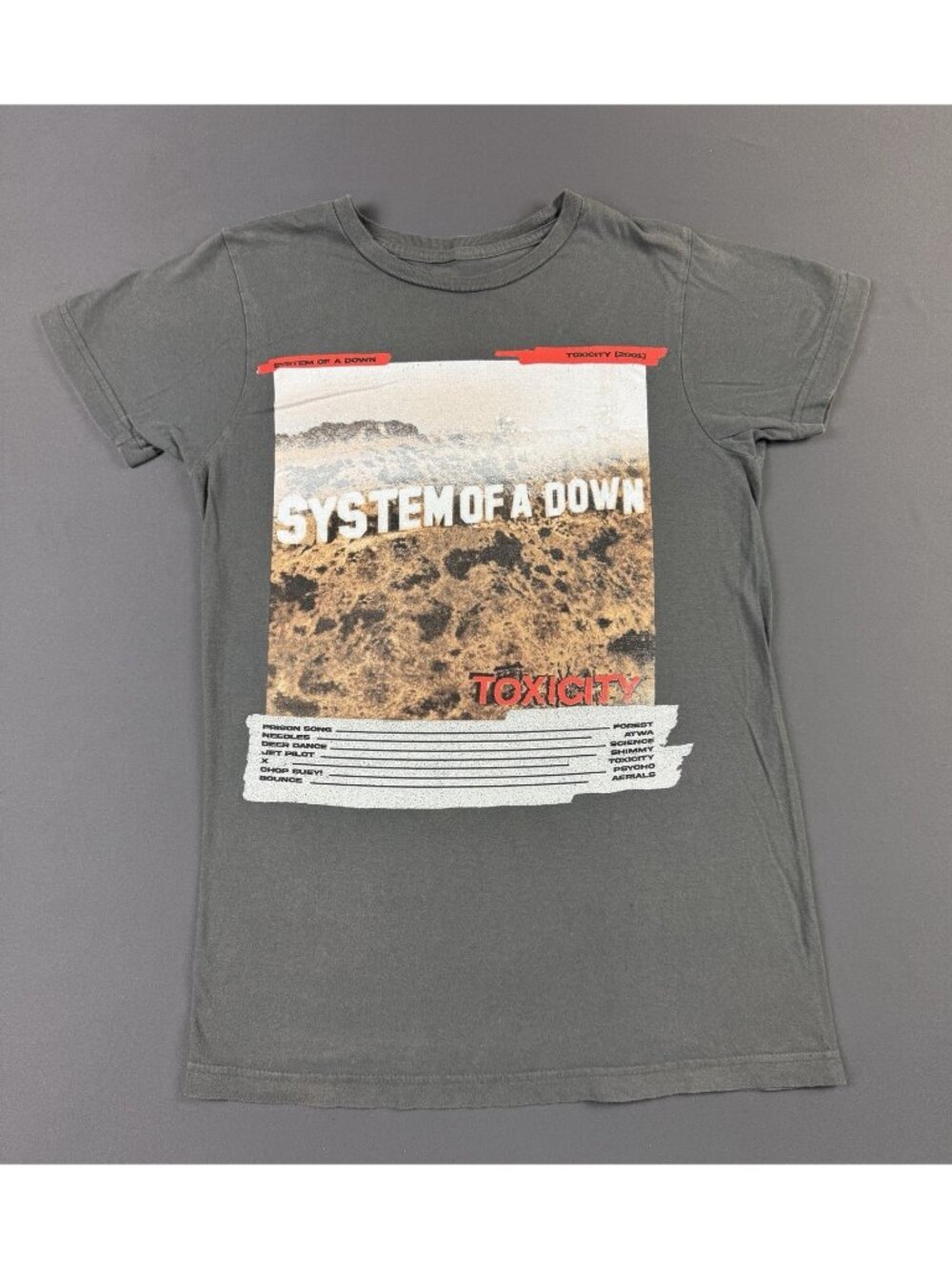Rare Vintage Y2K System Of A Down Toxicity Band Tee Rock Womens Album Tour